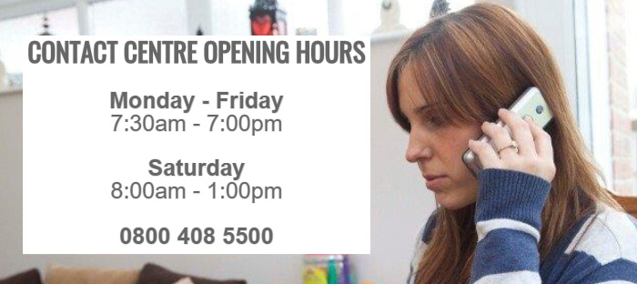 Contact centre opening hours